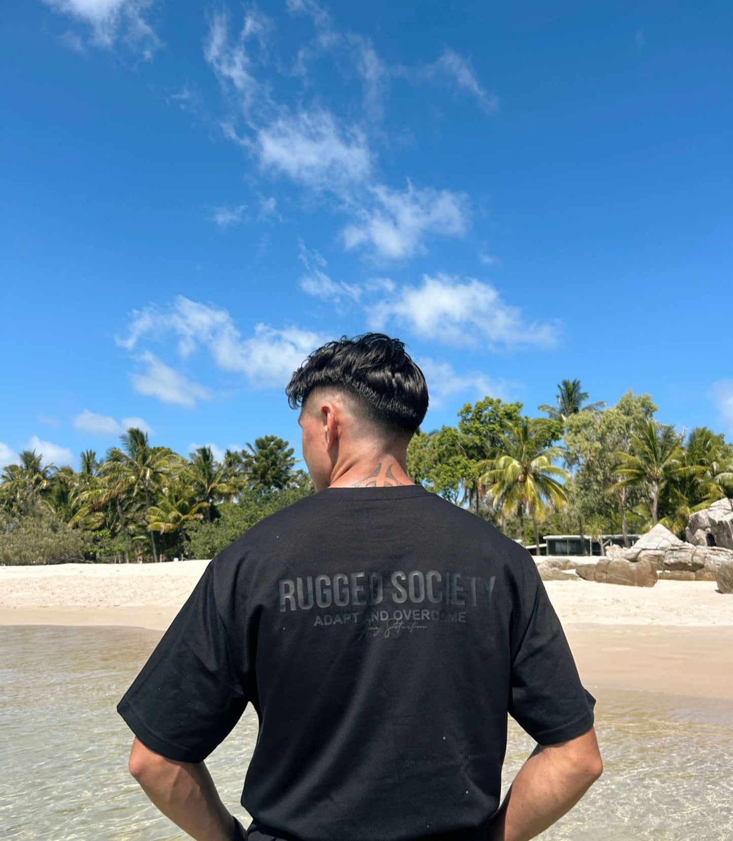 PREMIUM ADAPT & OVERCOME BLACK ON BLACK TEE