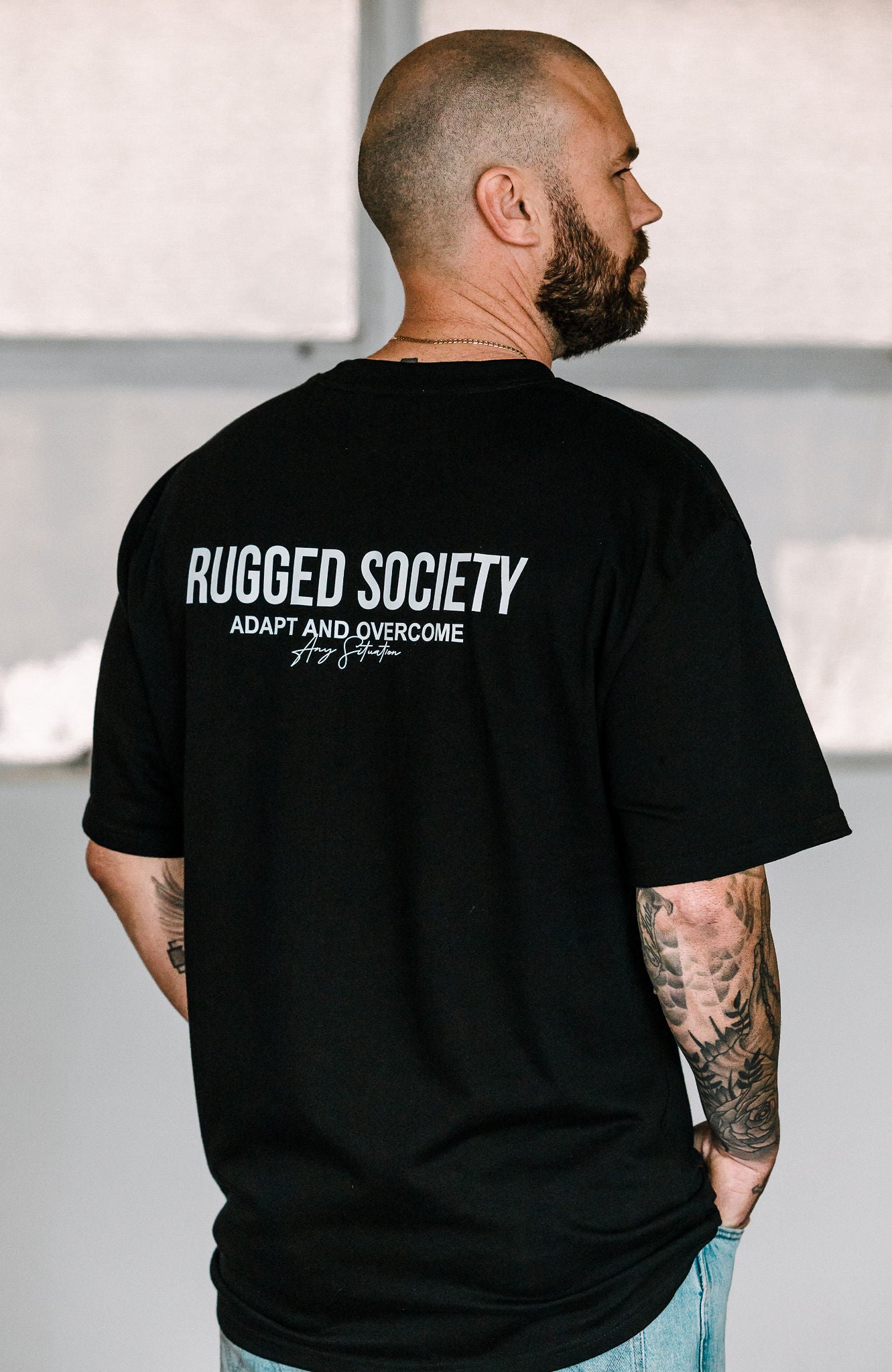 ADAPT & OVERCOME TEE - BLACK
